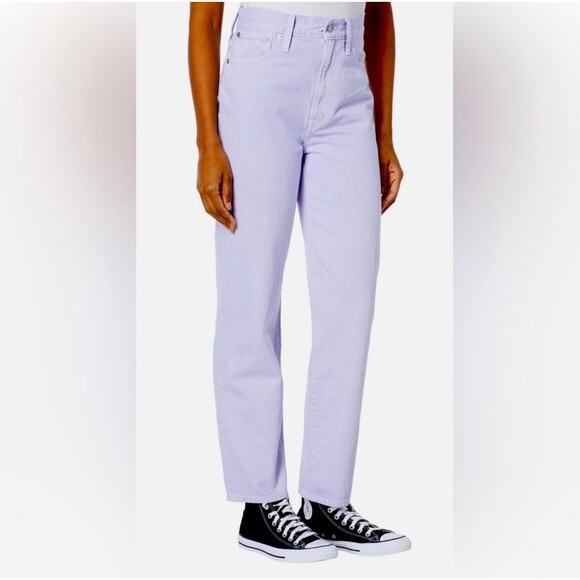 Madewell Denim - Madewell Stove Pipe High Rise Straight Leg Jeans Size 27 NWT Purple